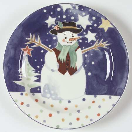 Mr Snowman Luncheon Plate