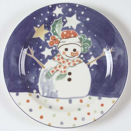 Mr Snowman Luncheon Plate by Epoch
