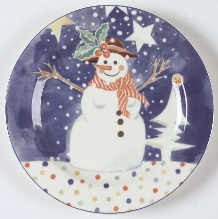 Mr Snowman Luncheon Plate