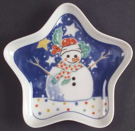 Mr Snowman Star Shaped Dish