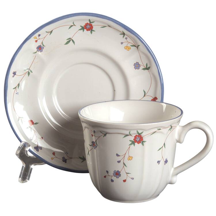 Oakbrook Flat Cup & Saucer Set