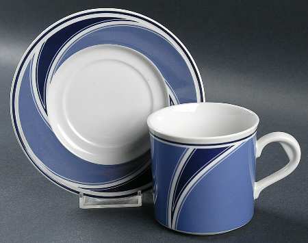 Pin Wheel Flat Cup & Saucer Set