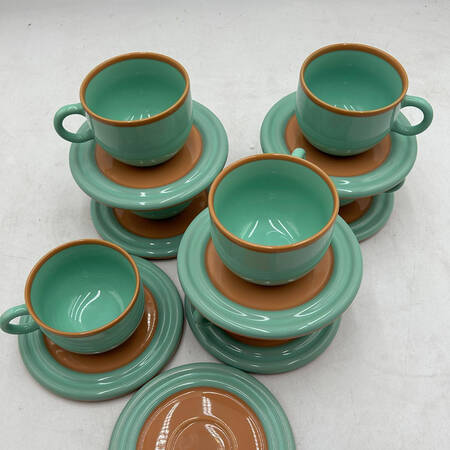 Red Rock (Noritake) Flat Cup & Saucer Set