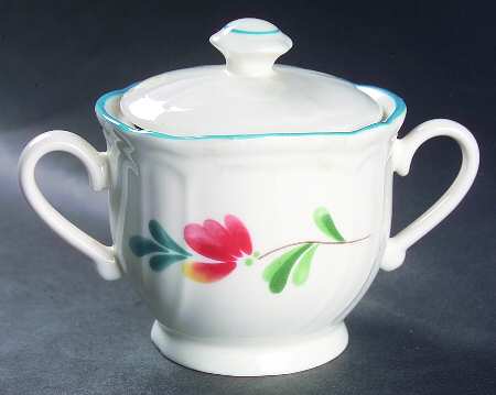 Red Rooster Sugar Bowl & Lid