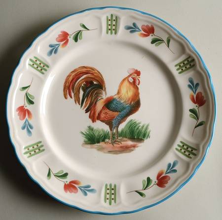 Red Rooster 12" Chop Plate (Round Platter)