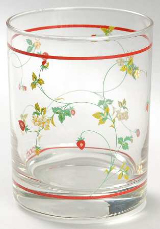 Strawberry Time Glassware Double Old Fashioned