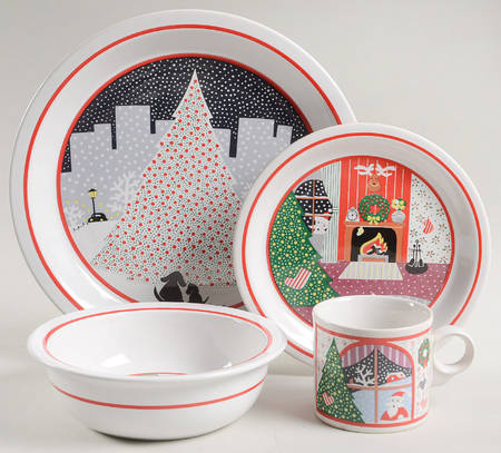 Twas The Night Before Christmas 4 Piece Place Setting