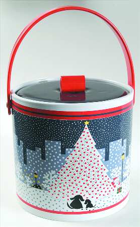Twas The Night Before Christmas Plastic Ice Bucket & Lid