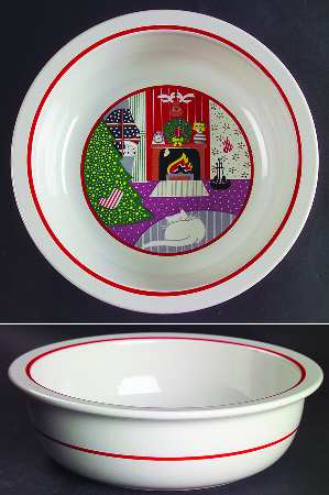 Twas The Night Before Christmas 9" Round Vegetable Bowl