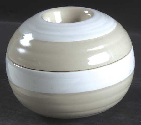 Whipped Cream Beige Sugar Bowl & Lid