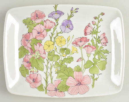 Amaryllis 12" Rectangular Serving Platter by Ernestine