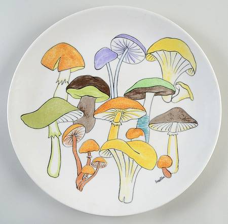 Mushrooms 12" Chop Plate (Round Platter)