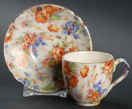 Chelsea (E & R) Flat Demitasse Cup & Saucer Set