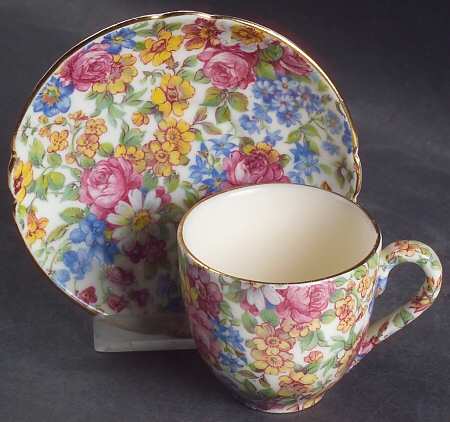 Portland (E & R) Flat Demitasse Cup & Saucer Set