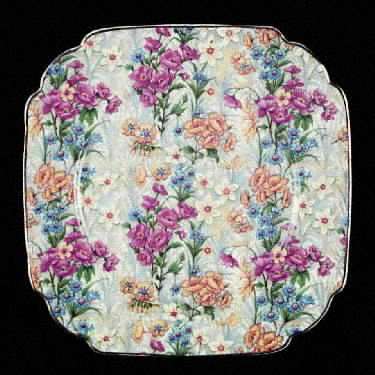 Sussex Cheery Chintz Square Salad Plate