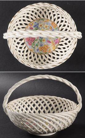 Sussex Cheery Chintz 5" Handled Basket