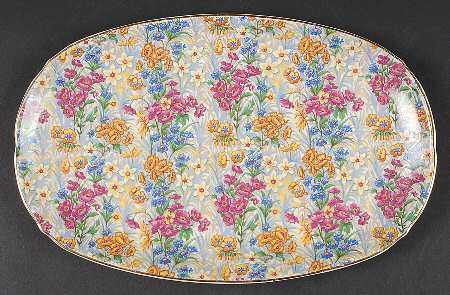Sussex Cheery Chintz 12" Oval Serving Platter