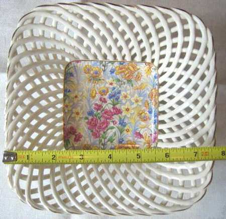 Sussex Cheery Chintz 7" Square Open Weave Basket