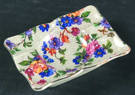 Warwick (Gray Lines, Gold Trim) Small Ashtray