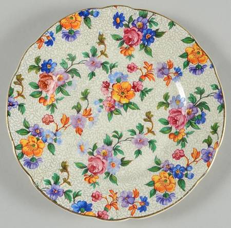 Warwick (Gray Lines, Gold Trim) Bread & Butter Plate