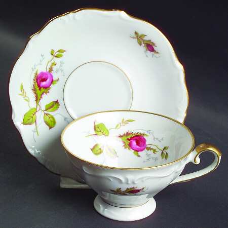 Briar Rose Footed Cup & Saucer Set