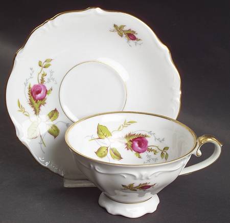 Briar Rose Footed Cup & Saucer Set