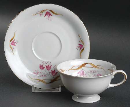 P862 (Rim) Footed Cup & Saucer Set