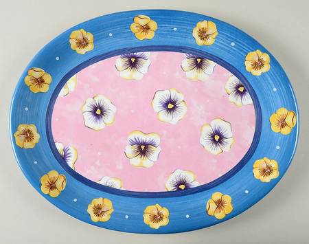 Bois D'Arc Tutti Fruitti 16" Oval Serving Platter