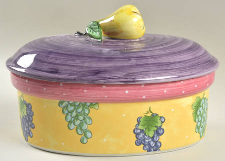 Bois D'Arc Tutti Fruitti 3 Quart Oval Covered Casserole