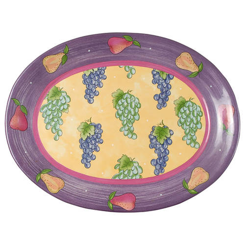 Bois D'Arc Tutti Fruitti 16" Oval Serving Platter