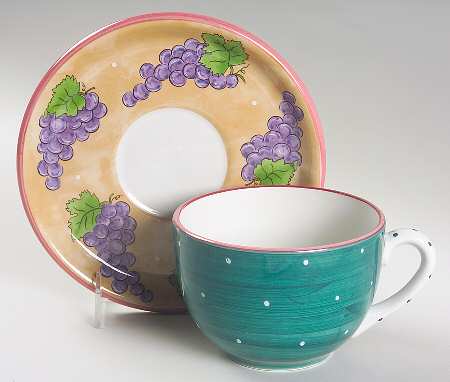 Bois D'Arc Tutti Fruitti Jumbo Cup & Saucer Set