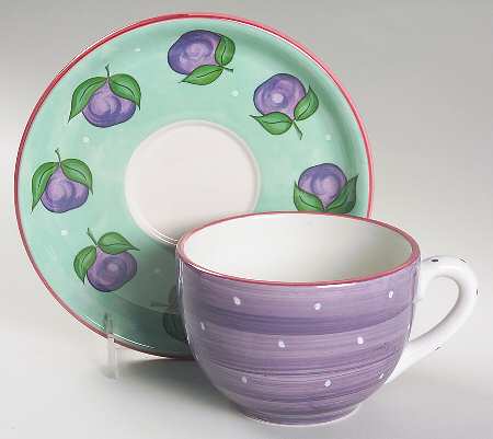 Bois D'Arc Tutti Fruitti Jumbo Cup & Saucer Set