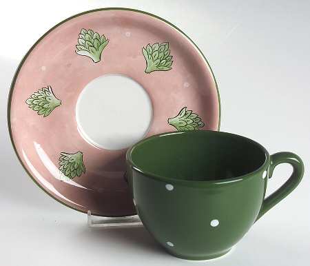 Bois D'Arc Tutti Fruitti Flat Cup & Saucer Set