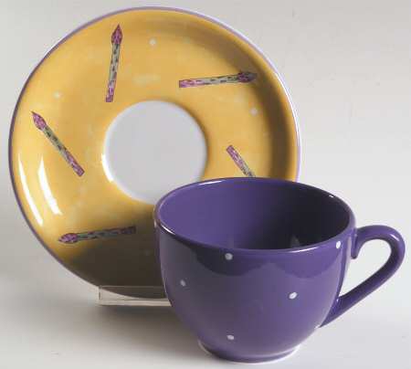 Bois D'Arc Tutti Fruitti Flat Cup & Saucer Set