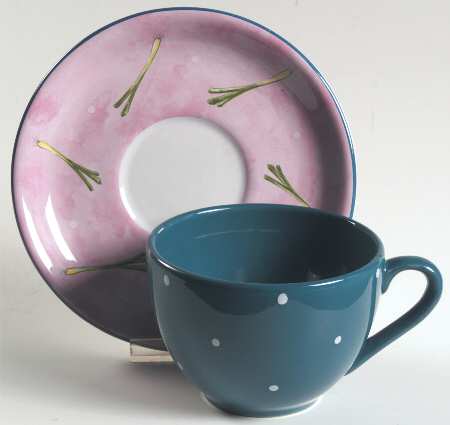 Bois D'Arc Tutti Fruitti Flat Cup & Saucer Set