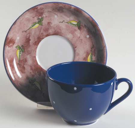 Bois D'Arc Tutti Fruitti Flat Cup & Saucer Set