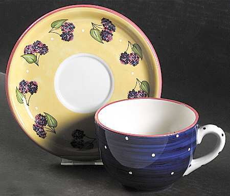 Bois D'Arc Tutti Fruitti Jumbo Cup & Saucer Set