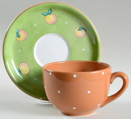 Bois D'Arc Tutti Fruitti Jumbo Cup & Saucer Set