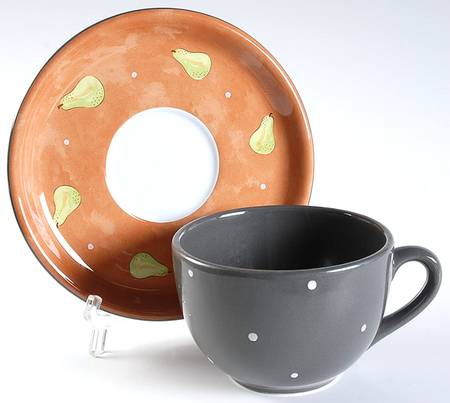 Bois D'Arc Tutti Fruitti Jumbo Cup & Saucer Set