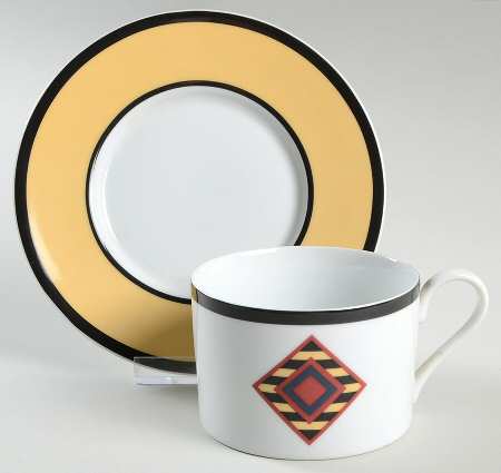 Chaco Yellow Flat Cup & Saucer Set