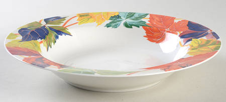 Fall Foliage Large Rim Soup Bowl