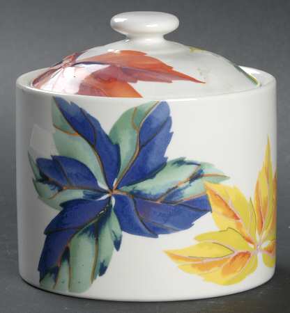 Fall Foliage Sugar Bowl & Lid