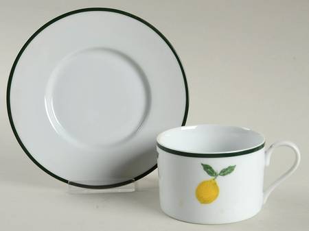 Lemon Tree Flat Cup & Saucer Set