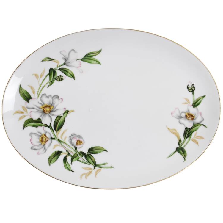 Camellia 12" Oval Serving Platter by Eterna