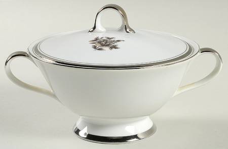 Midnight Rose Sugar Bowl & Lid