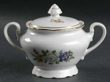 Bouquet Sugar Bowl & Lid