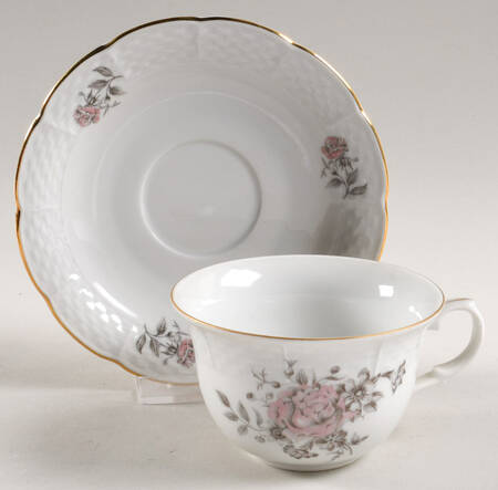 Maria (Basketweave Edge) Flat Cup & Saucer Set