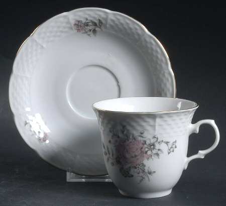 Maria (Basketweave Edge) Flat Cup & Saucer Set