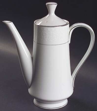 Bridal Brocade (Coupe) Coffee Pot & Lid