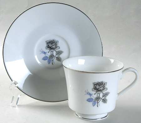 Twilight Rose Footed Cup & Saucer Set